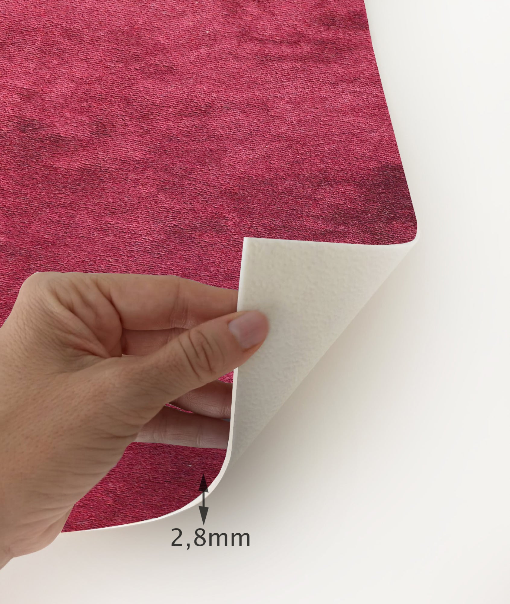 Dywan winylowy Turn Viva Magenta Velvet 100x110 cm - PVC antypoślizgowy, winylowy dywan do kuchni lub salonu, zmywalny, nowoczesny styl