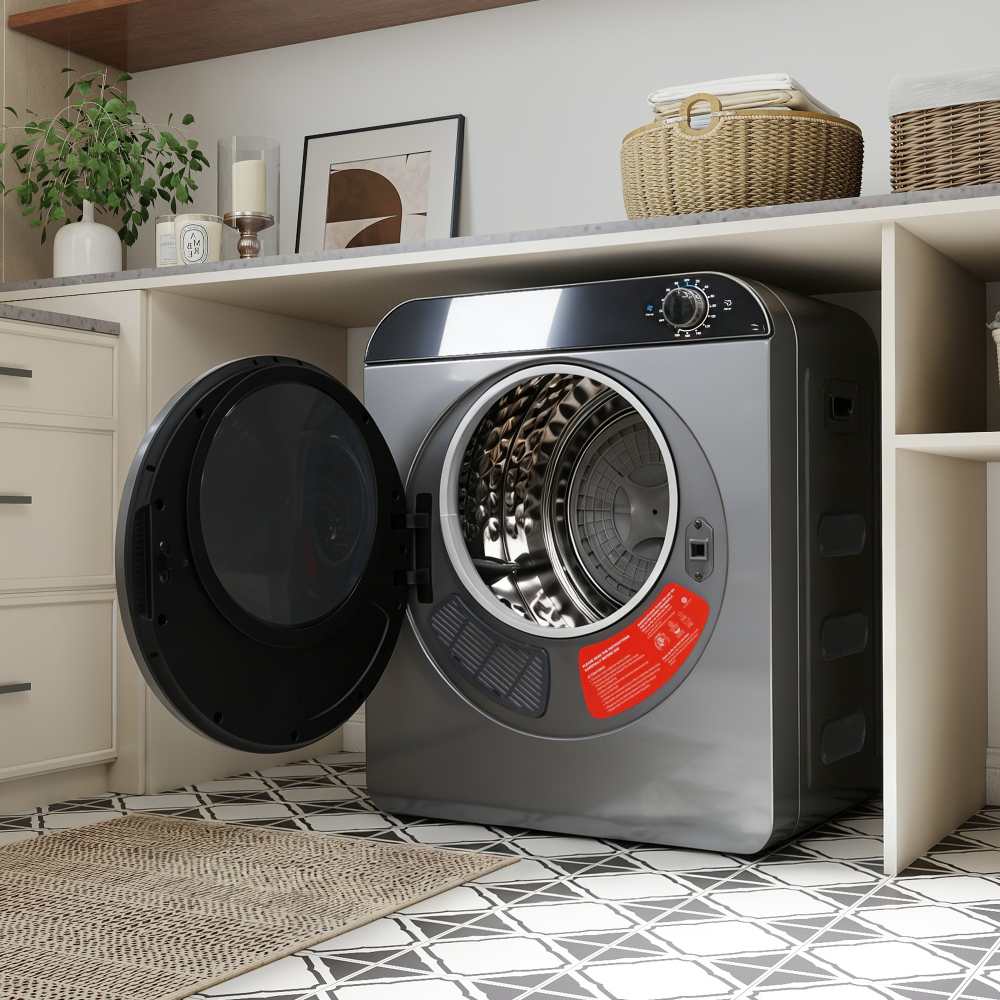 Secadora de alto desempenho 5 kg com tambor inox, aquecimento cerâmico PTC, 4 programas e desinfeção para roupa familiar - 4