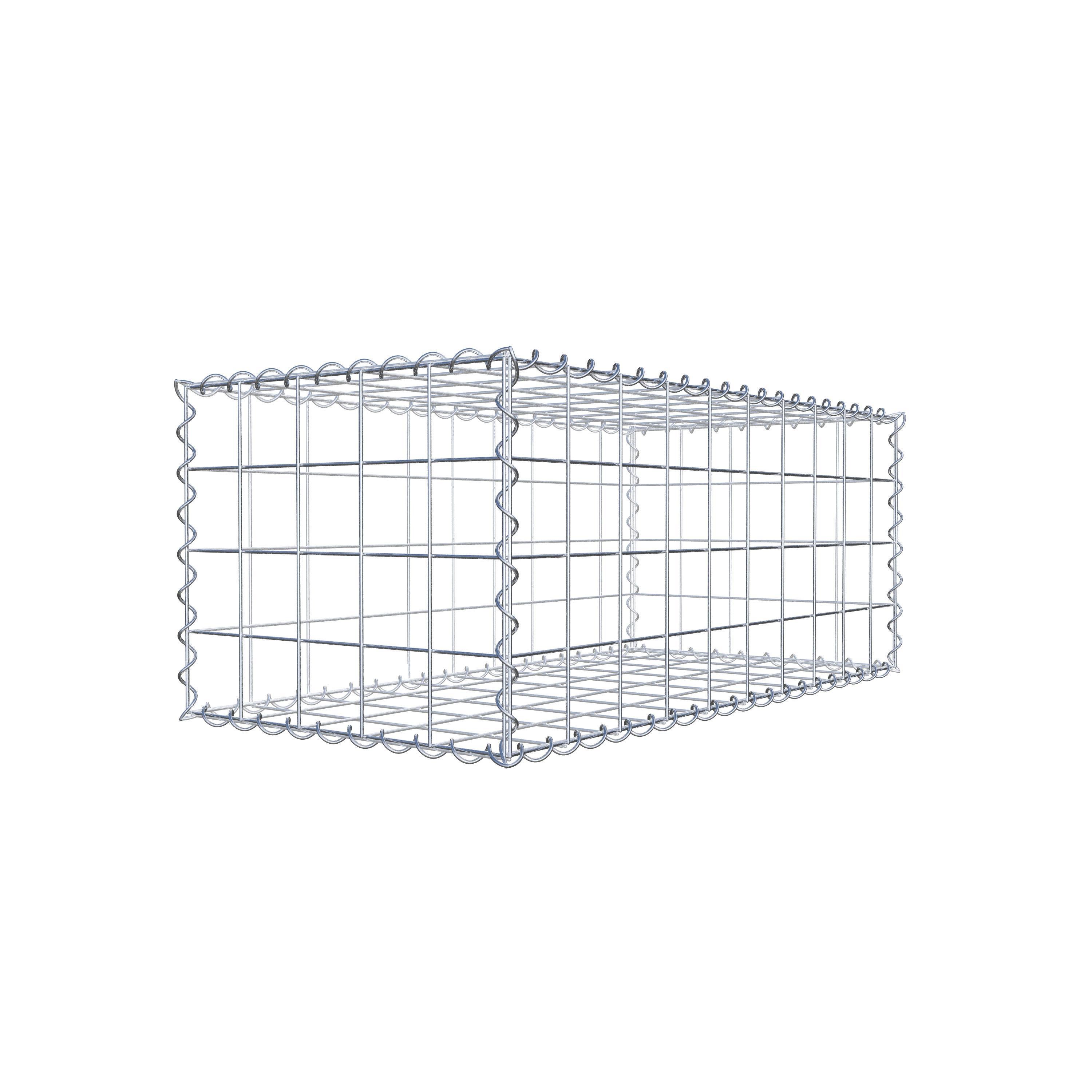 Gavión de acero galvanizado 100x40x50cm (LxAxP), malla 10 x 10cm, Espiral, jaula metálica para muro o jardín - 3