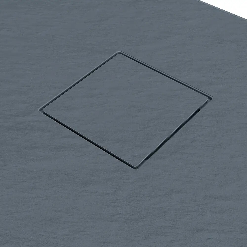 Receveur de douche 80 x 80 cm, couleur gris effet pierre | Samos - 8