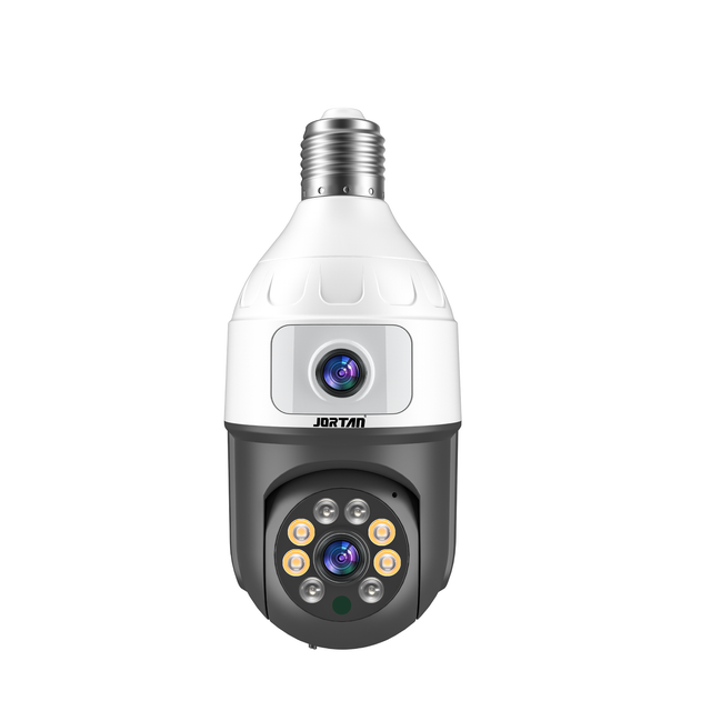 Caméra Surveillance Ampoule Sécurité, rotation 360°, alarme intelligente, suivi, vision nocturne, Wi-Fi 2.4GHz, audio bidirectionnel, microSD