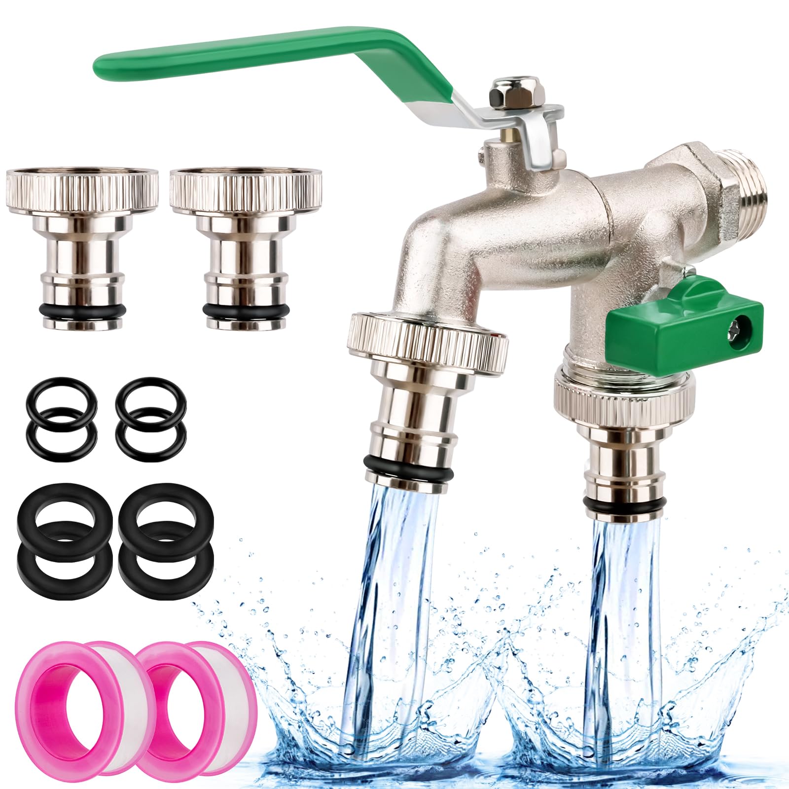 Manguera Grifo Con Salidas Adaptador Dos Salida Llave De Agua