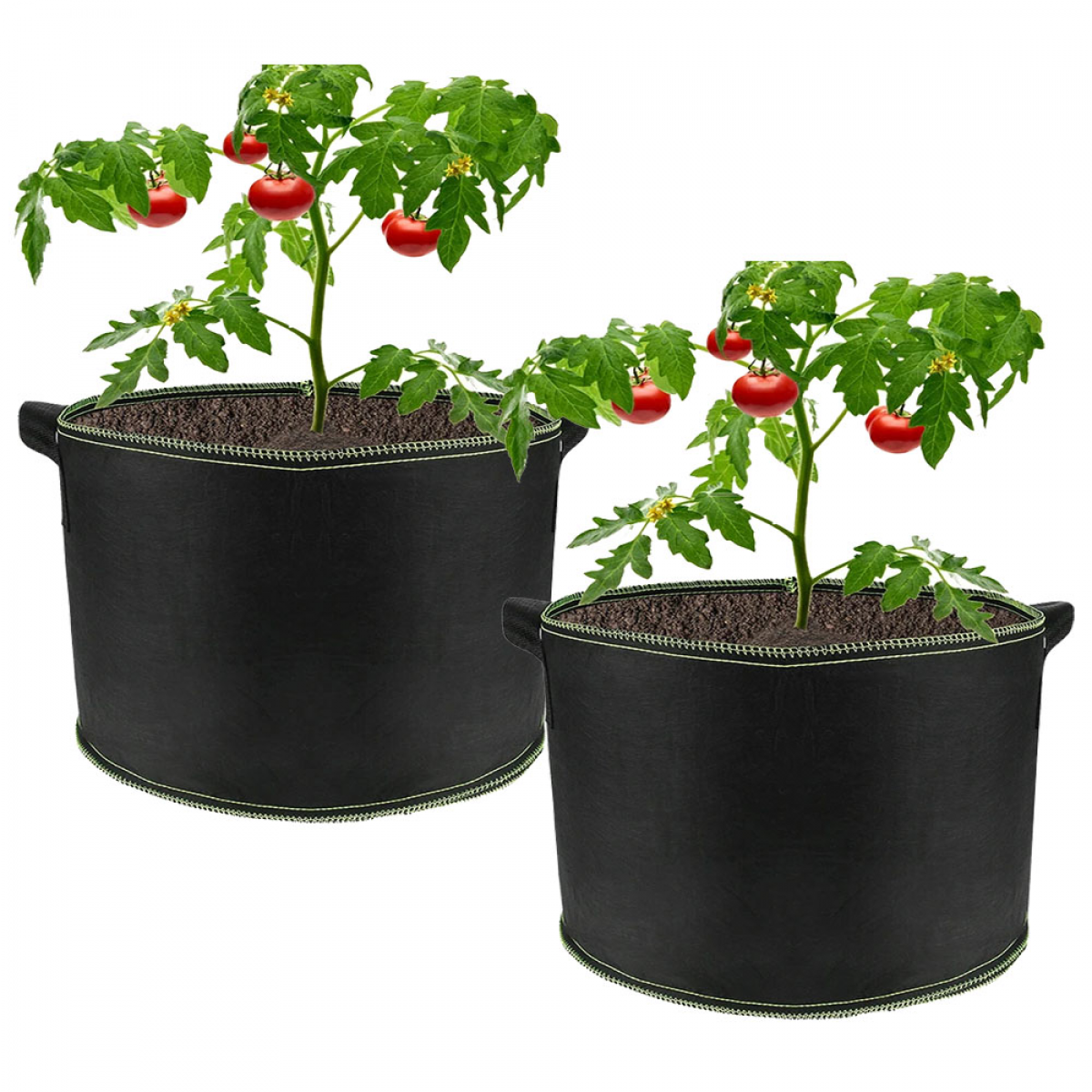 10-galonowe torby do uprawy roślin z tkaniny o dużej pojemności, ręczne doniczki do uprawy, pojemnik do sadzenia warzyw ogrodowych, 2 sztuki