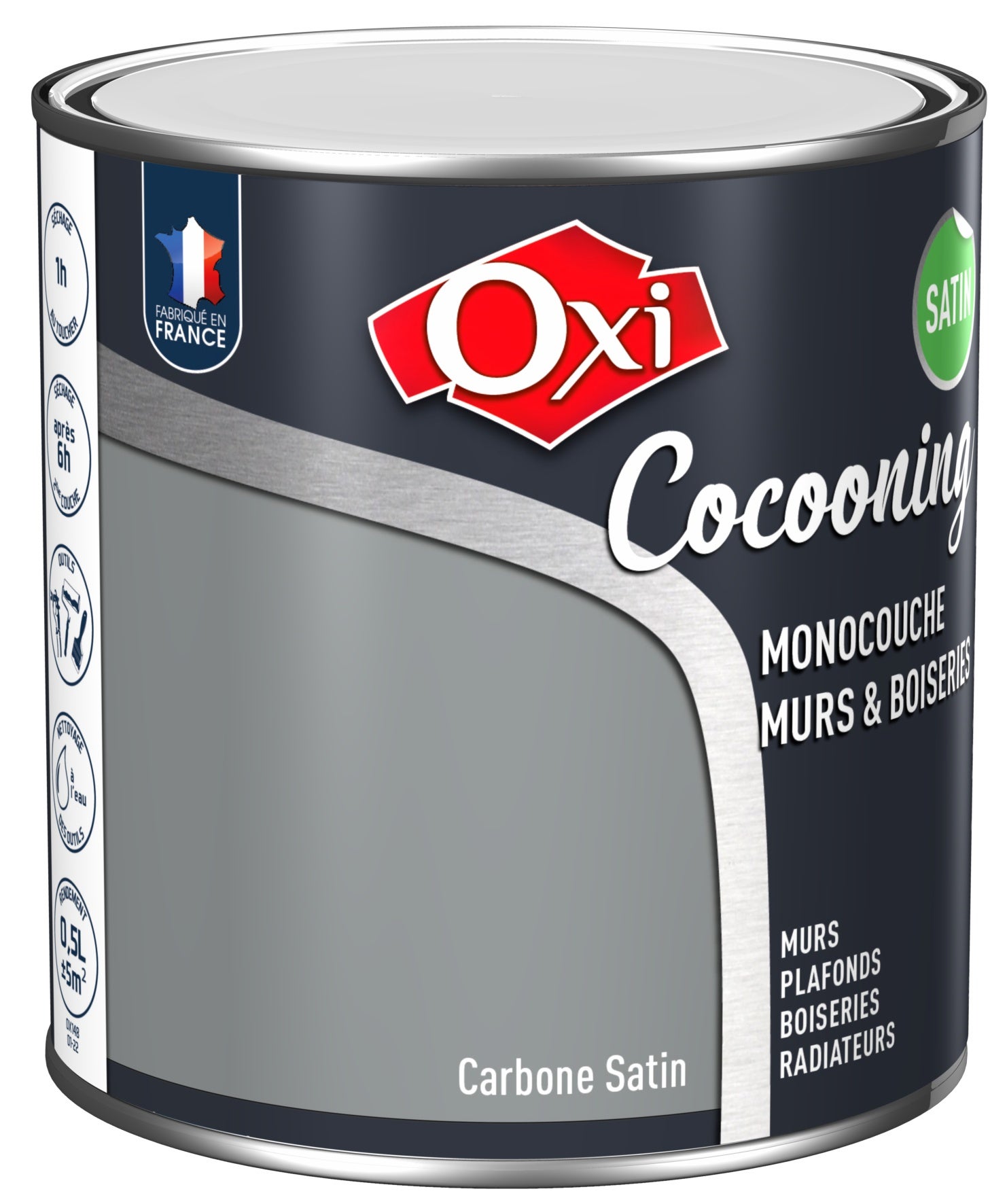 Peinture Satin A L'eau, Finition Satin Tendue, Peinture Grise Opacifiante