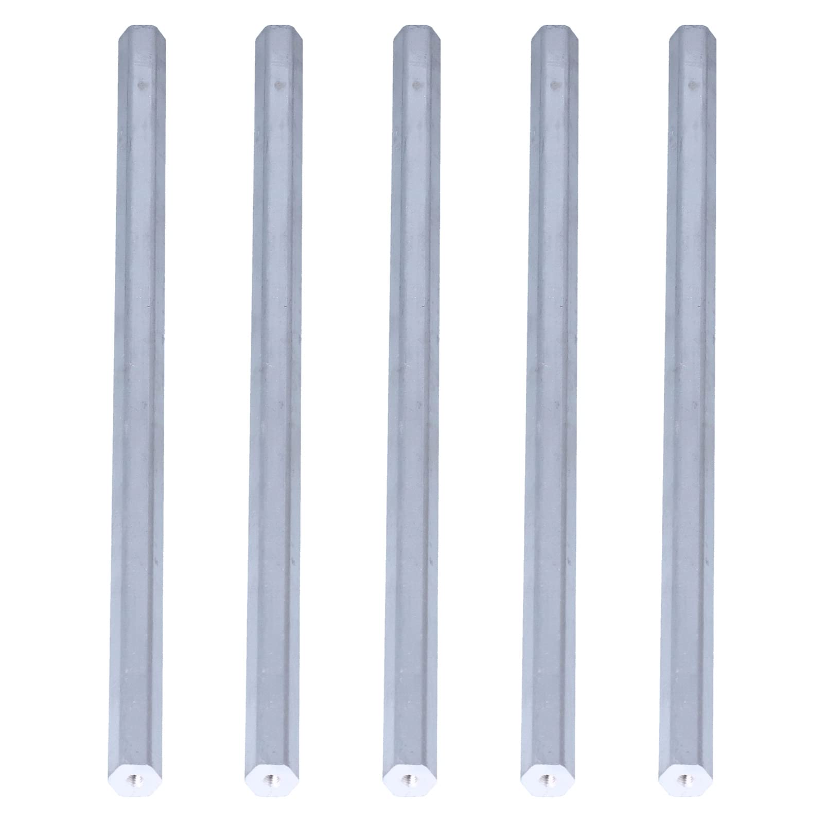 10 Barres Tiges Hexagonales Aluminium 12mm Avec Trous M4 - Pour Robotique, Ingénierie, Projets DIY