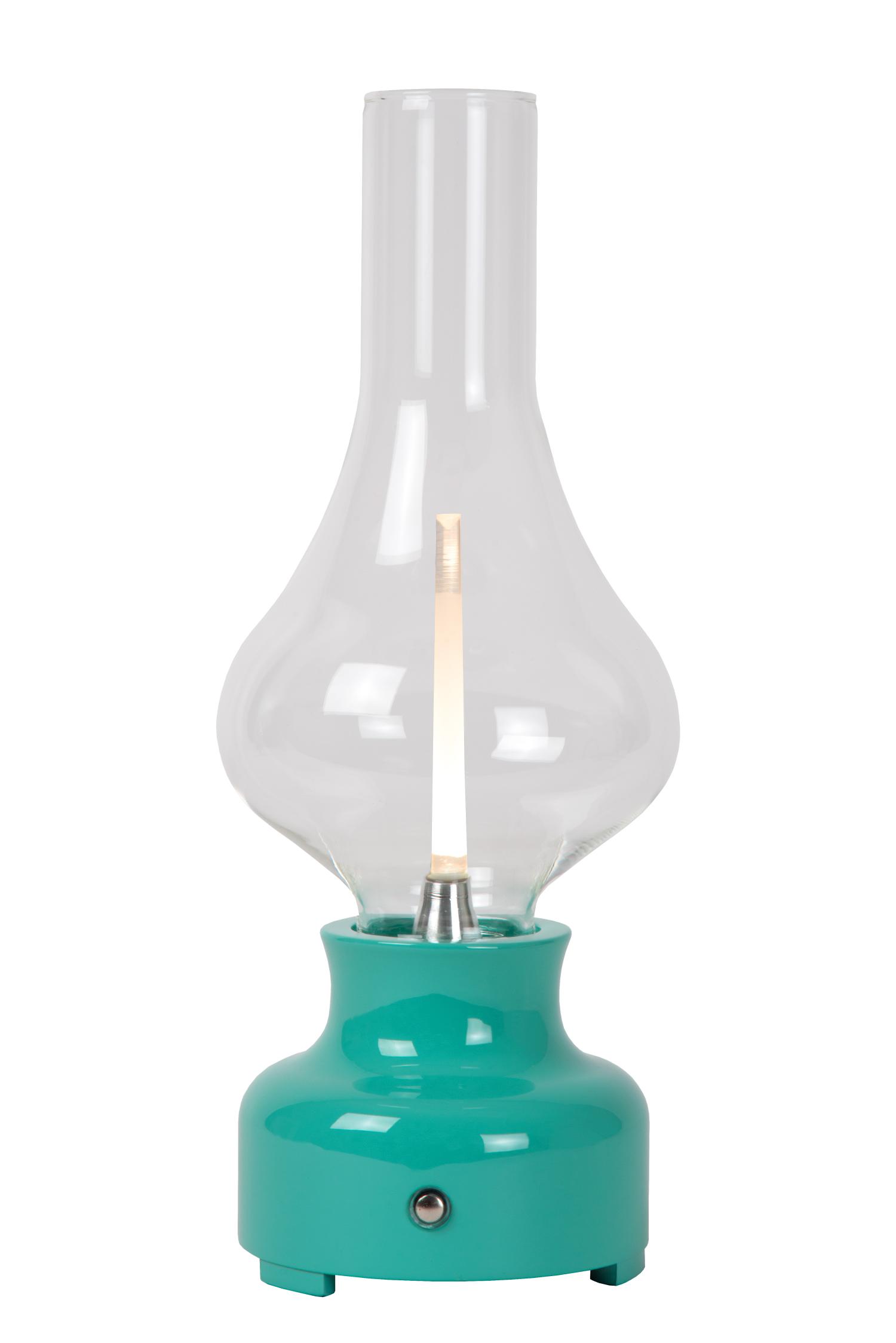 Lucide Jason Lampe De Table Rechargeable Batterie Piles Ø 12 Cm 1x2w 3000k Turquoise