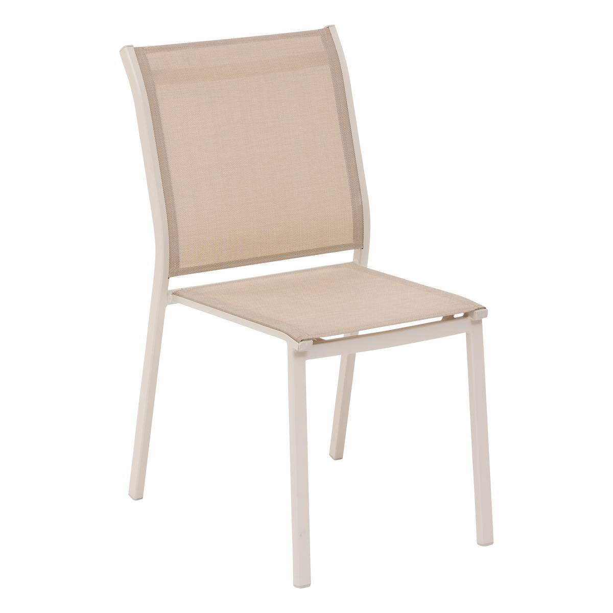 Chaise de jardin sans coussin ESSENTIA en Aluminium Beige - 2