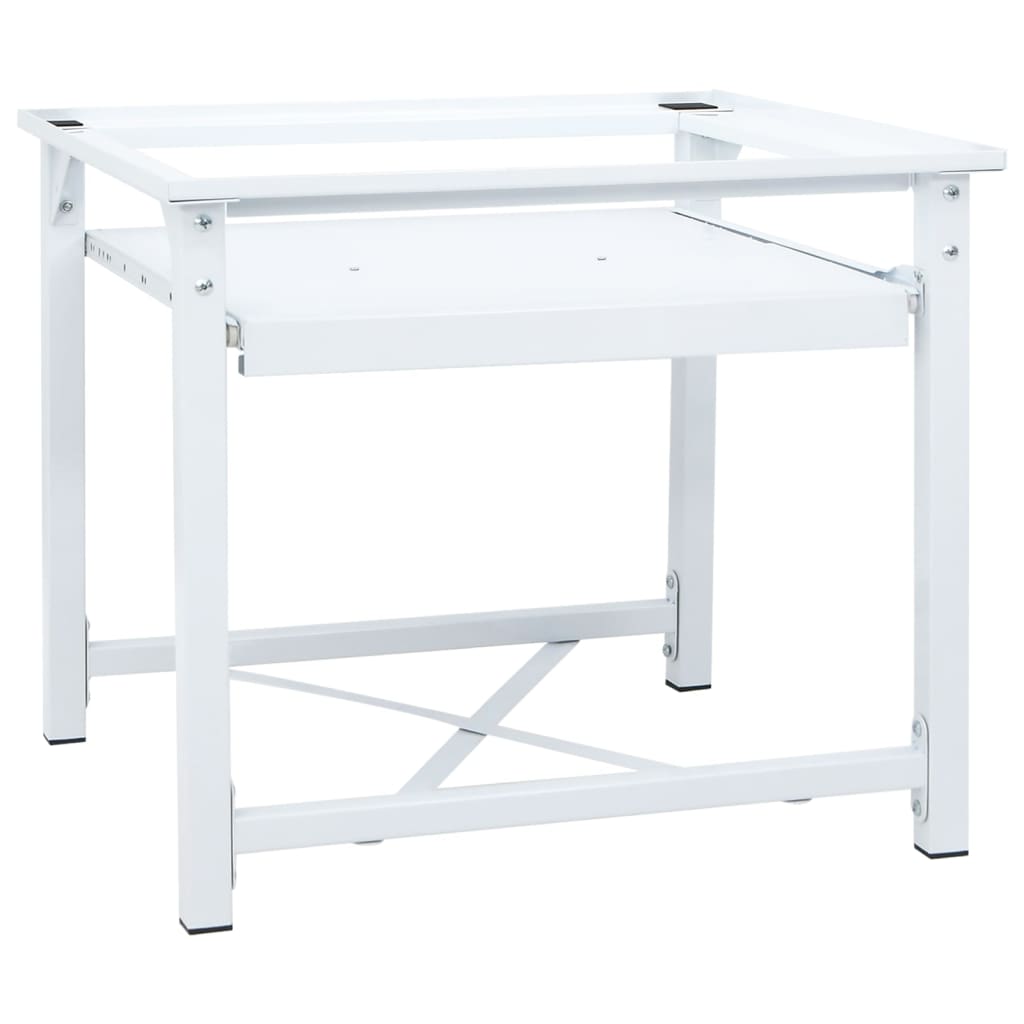 Soporte pedestal para lavadora con estante extraíble blanco – ComfortXL - 5