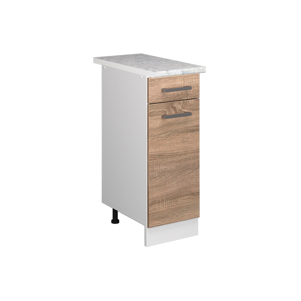 Vicco Uniwersalna jednostka bazowa R-Line, Sonoma, 30 cm z szufladą, z blatem roboczym