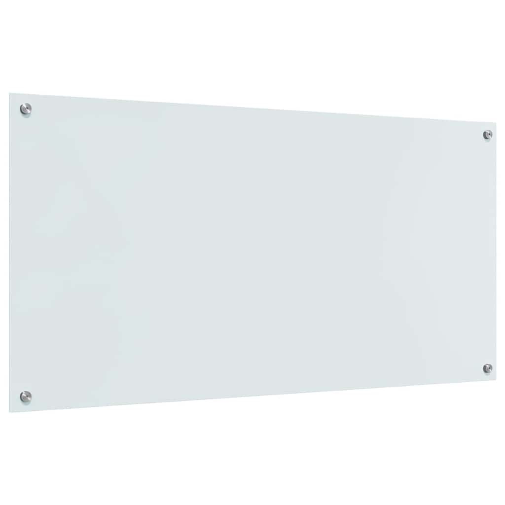 vidaXL Crédence de cuisine 2 pc Blanc 120 x 60 cm verre trempé - 6