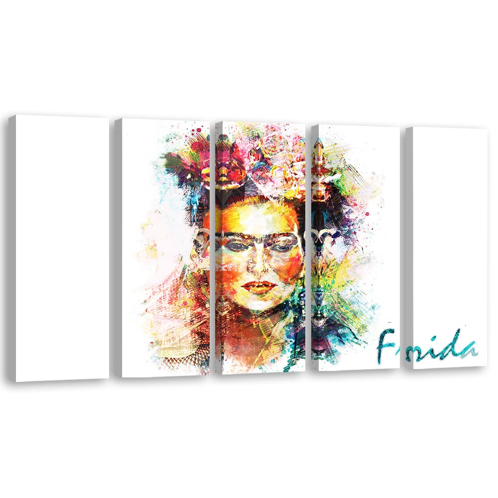 Obraz 5 częściowy na płótnie, Frida Kahlo 100x70