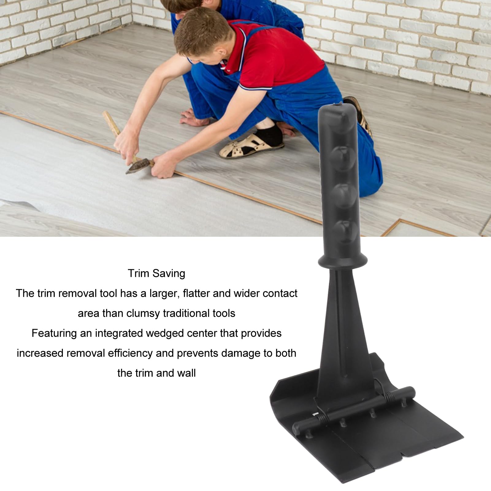 Extracteur de garnitures, outil multifonction robuste pour enlever les planchers en bois, les plinthes, les boîtiers de porte, le carrelage, les clous - 8