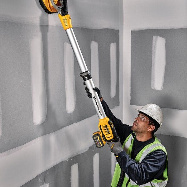 DeWALT - Ponceuse à bras murale sans fil XR 18V 225mm Brushless Wireless Tool Control + 2 batteries 6AH Li-ion + chargeur + abrasifs - DCE800T2 - 8