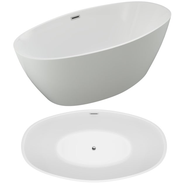 WANNA WOLNOSTOJĄCA SKYLER AKRYLOWA 170 X 80 BIAŁA 6 KOLORÓW KOREK PRZELEW