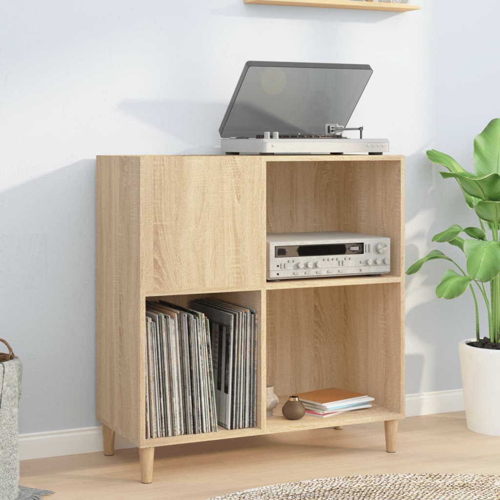 Maison exclusive - mueble discos madera contrachapada roble sonoma 84,5x38x89 cm