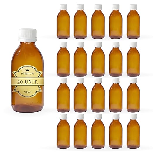 5 Frasco Ambar 200ml Vidro Tampa E Batoque + Válvula Spray | MercadoLivre