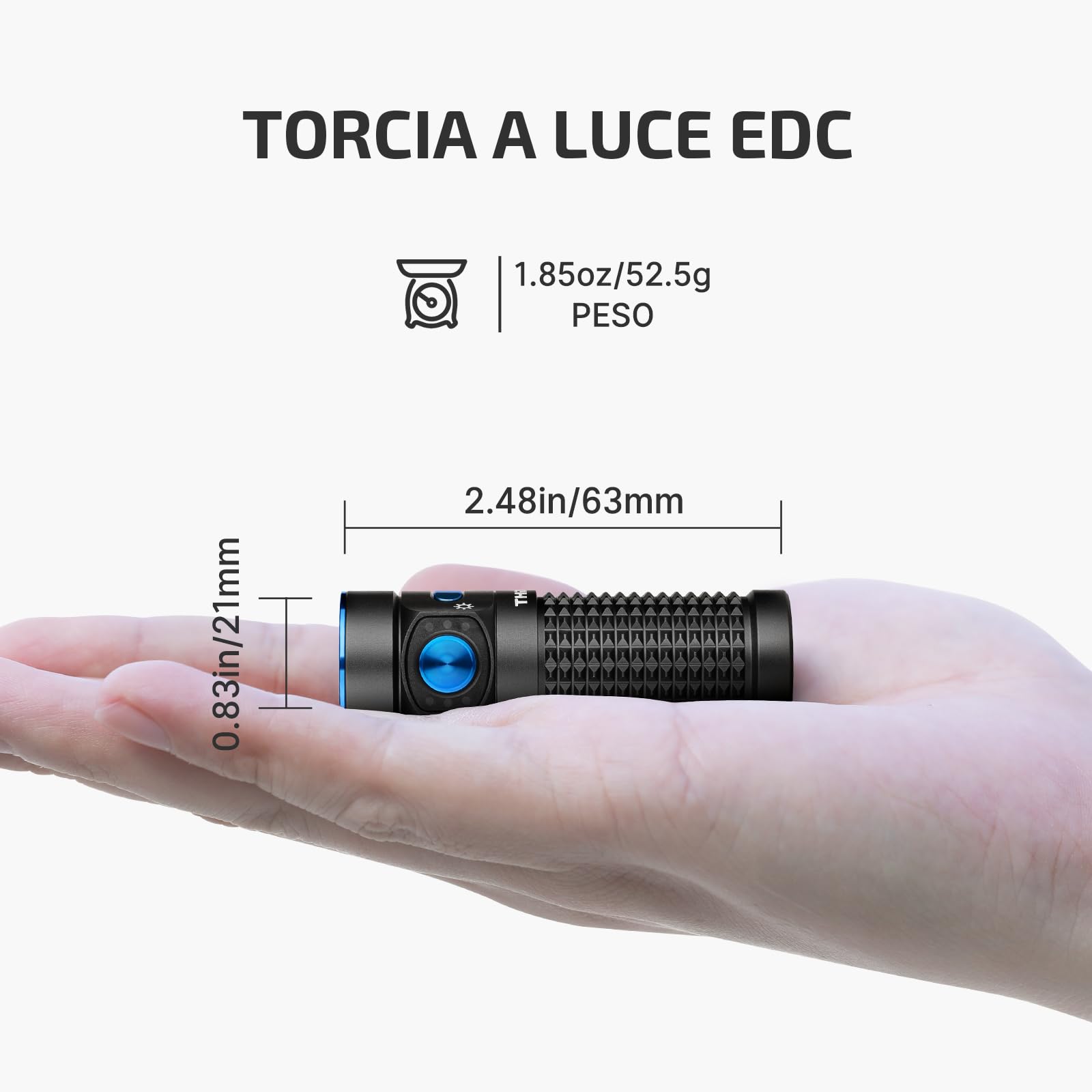 OLIGHT Baton 4 Standalone Torcia Tascabile EDC Compatta e Potente 1300 lm Cruscotto Elegante Pulsanti Laterali in Metallo Adatta per Viaggi Quotidiani - 2