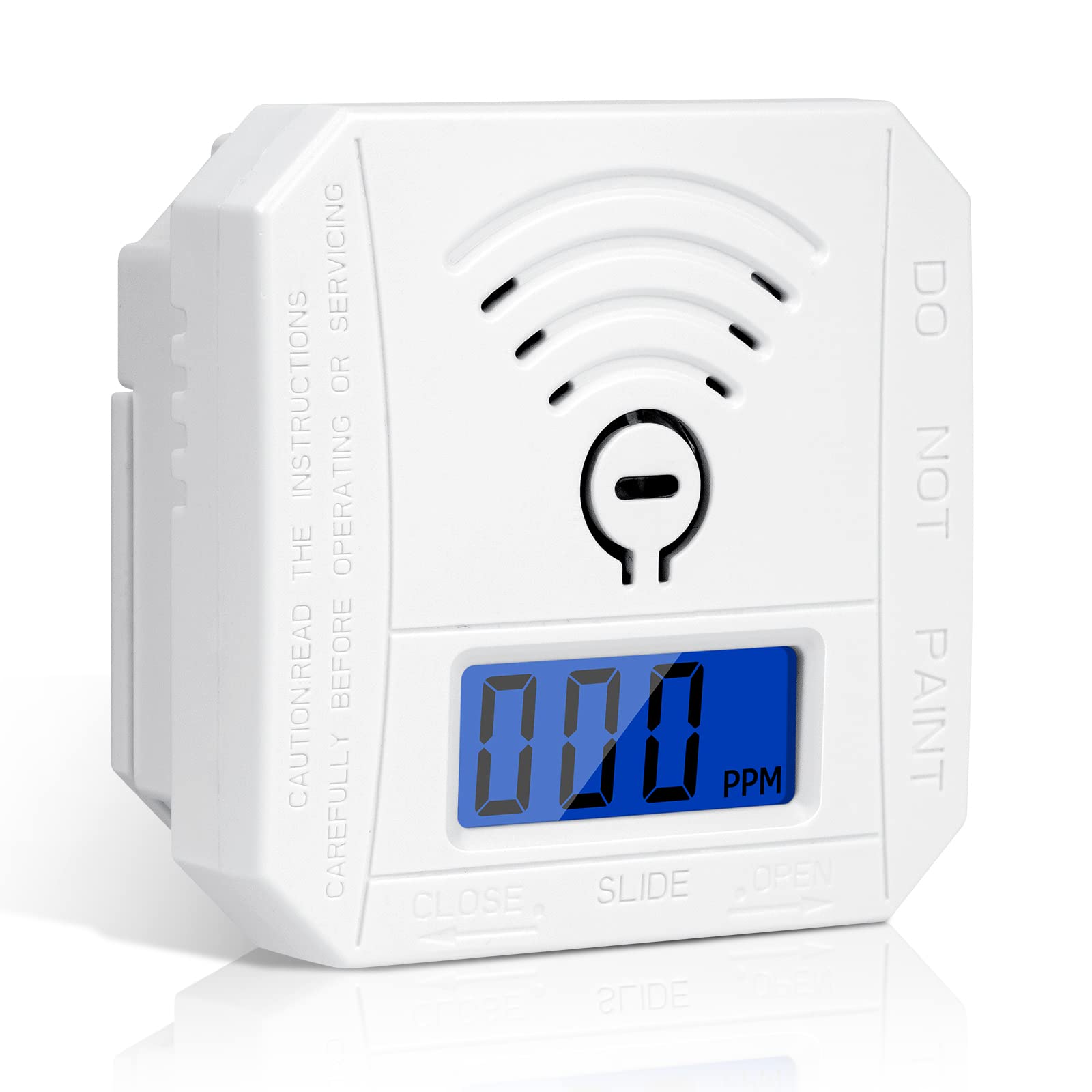 Mini detektor tlenku węgla, inteligentny wyświetlacz, alarm wyświetlania stężenia, 6 × 6 × 2,5 cm