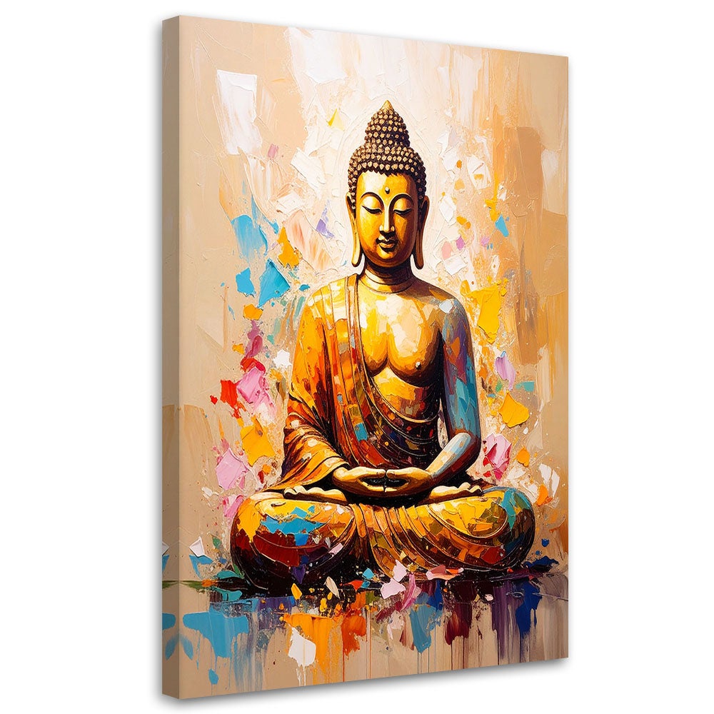 Obraz do salonu sypialni, Budda Medytacja Beżowy 80x120