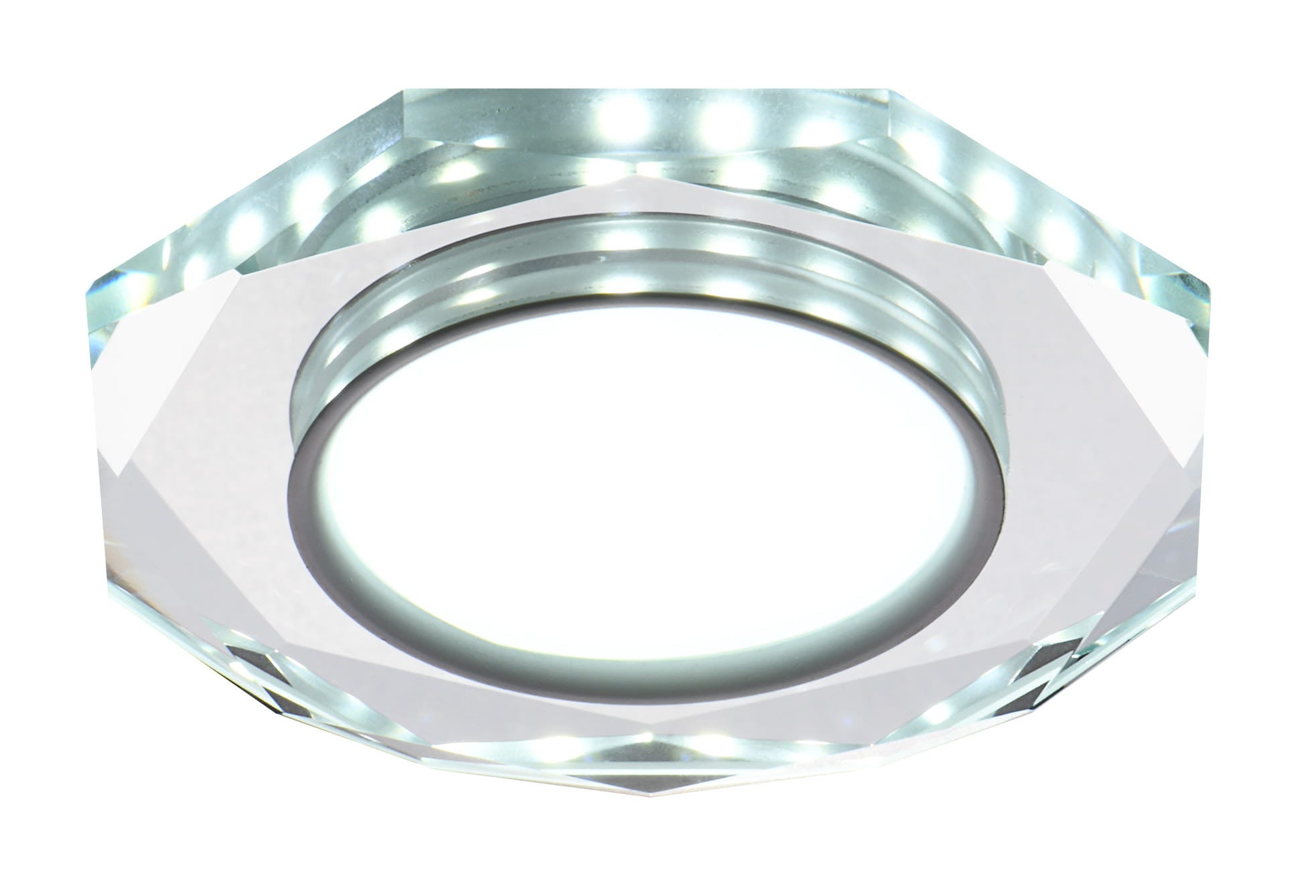 Oprawa stropowa sufitowa wpuszczana Ssp srebrno-przezroczysty LED 8W 6500K 500lm wym: 11,2 x 11,2 cm kwadratowa Candellux