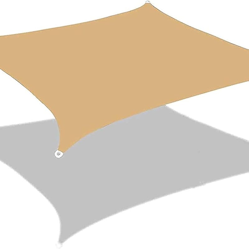 Prostokątny zewnętrzny wodoodporny żagiel przeciwsłoneczny Oxford Fabric 3 x 4 metry (piaskowo-żółty)