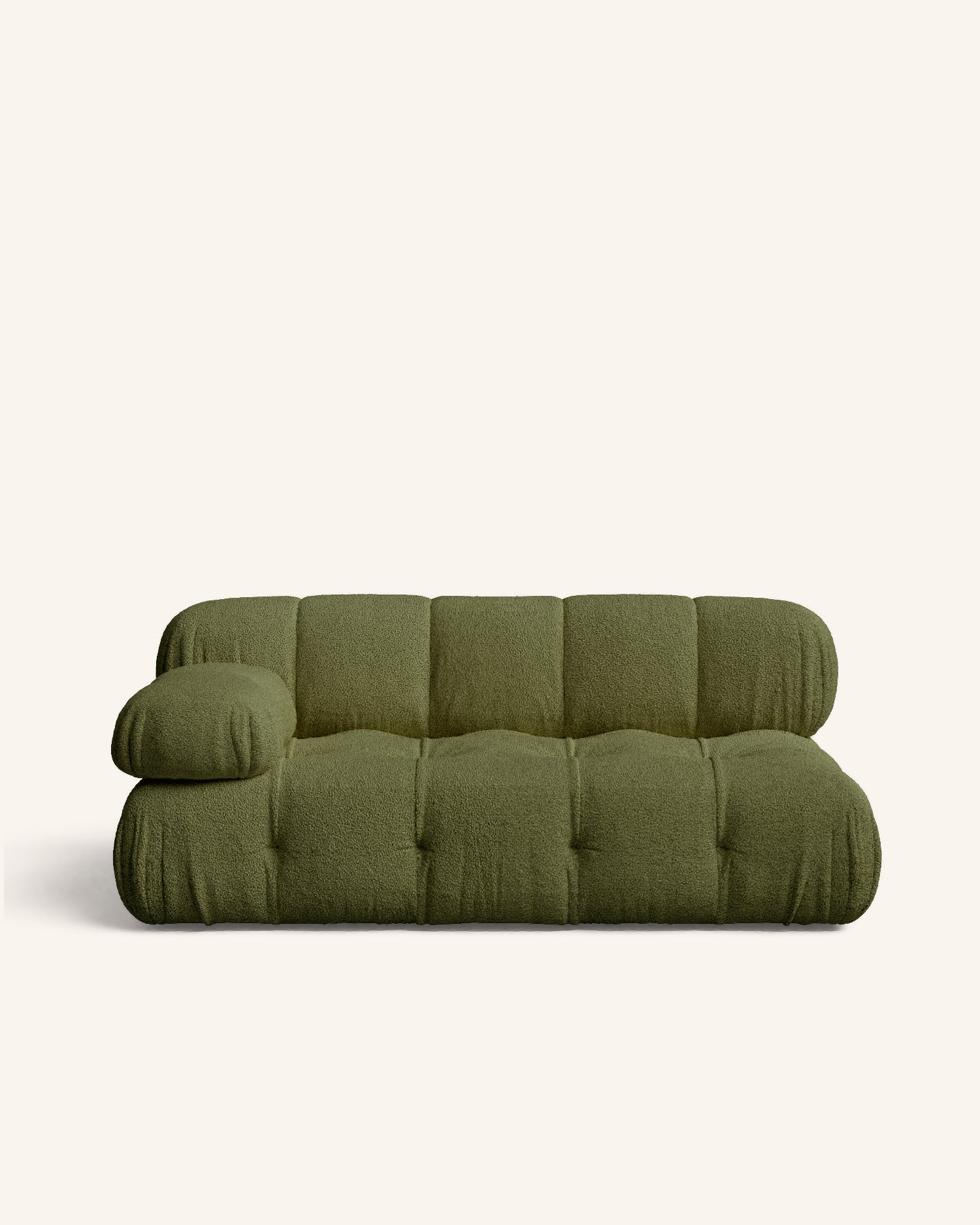 Bozco sofá verde bouclé con chaise longue izquierdo 165 x 99 cm hannun