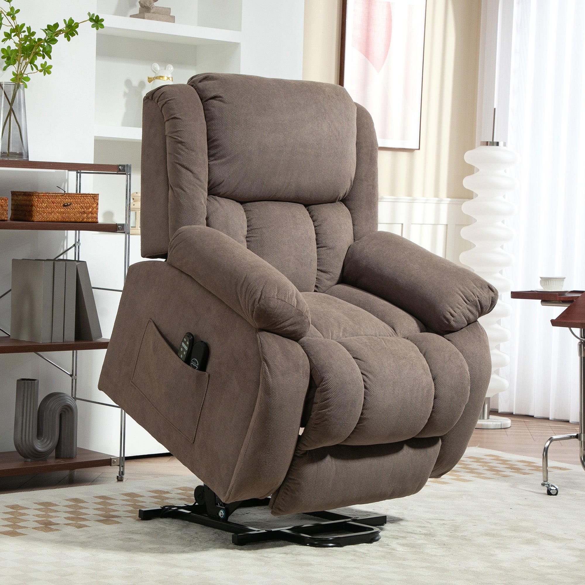 Fauteuil releveur électrique Velours (Polyester) HOMCOM - 2