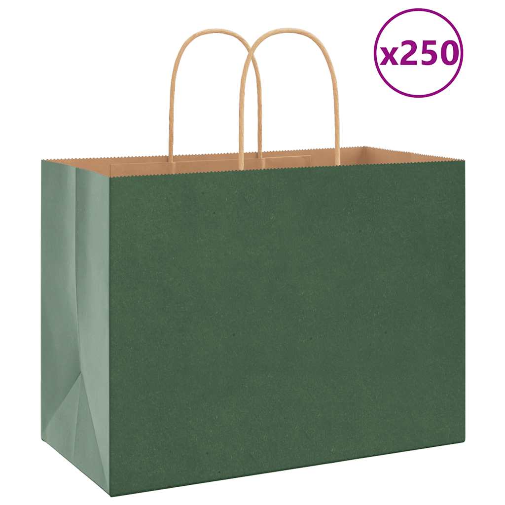 sacs-en-papier-kraft-250-pcs-sacs-kraft-avec-poign-es-vert-32x17x25-cm