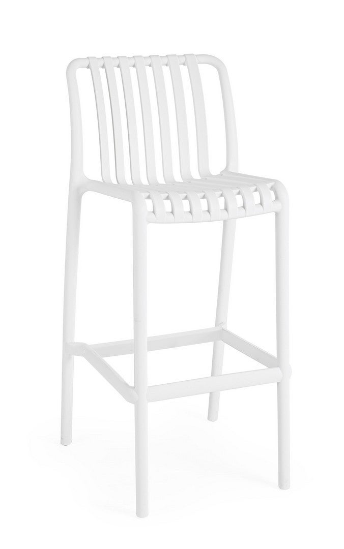 Zestaw 6 krzeseł ogrodowych z polipropylenu odpornego na promieniowanie ultrafioletowe, kolor biały