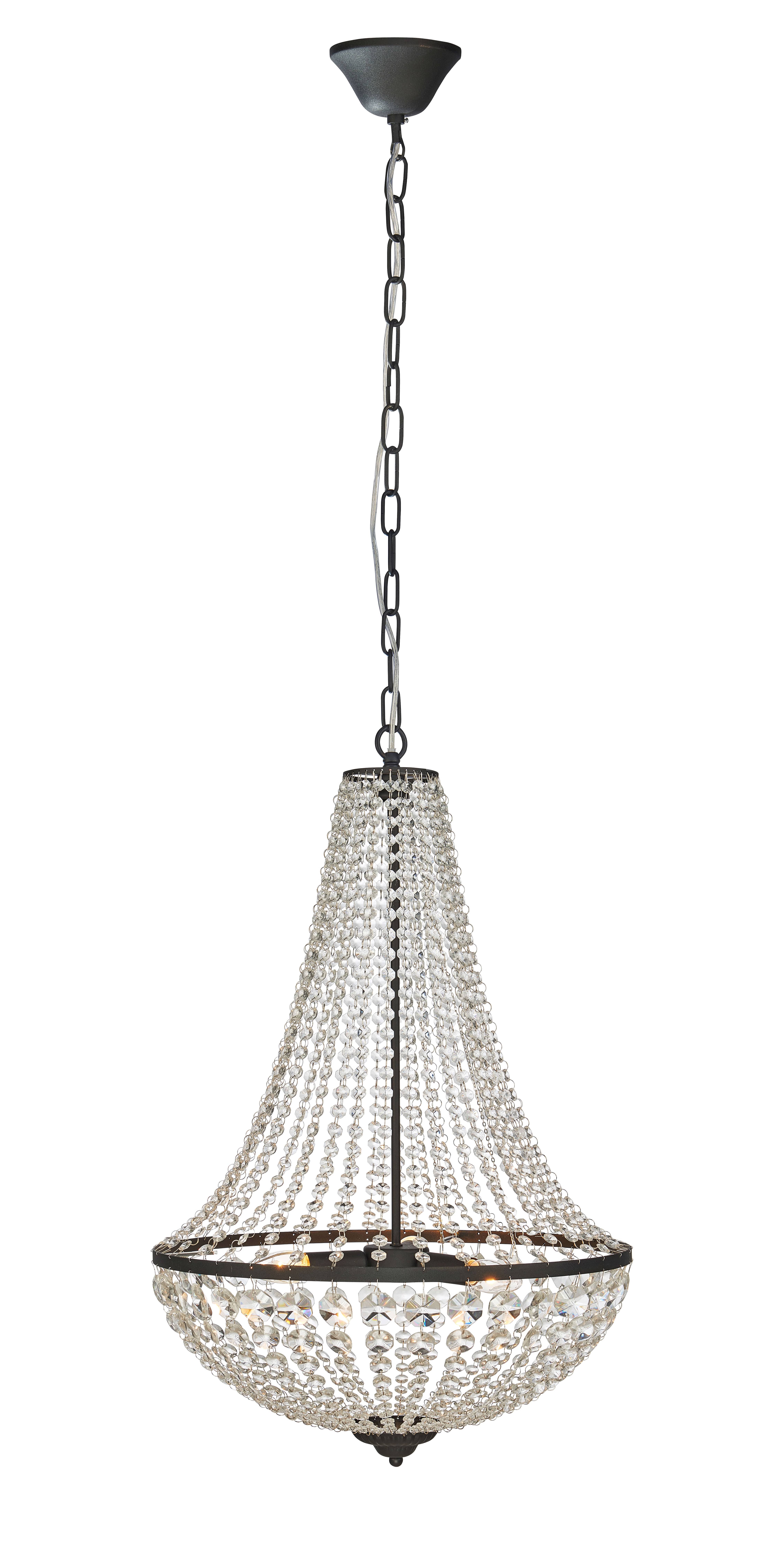 Lustre suspension en cristal GRÄNSÖ Noir 3 ampoules - 3