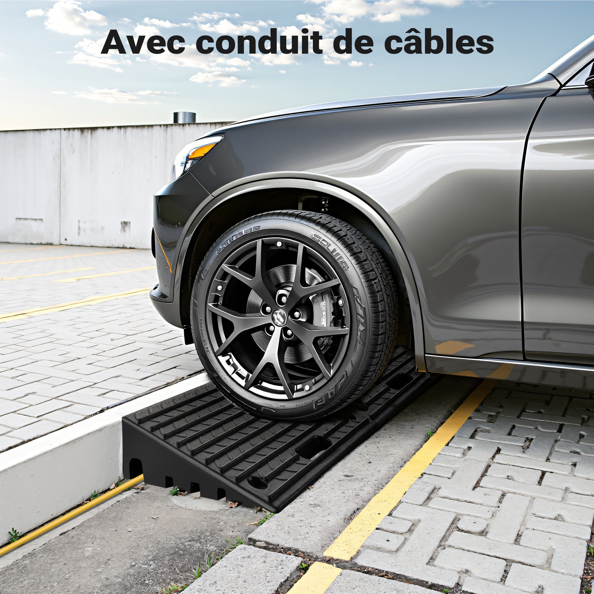 Rampe d’accès modulaire – 500 x 315 x 107 mm – Capacité max. 50 t – en Caoutchouc – Handicapés, Fauteuil roulant & Déambulateur – Surface… Wiltec - 6