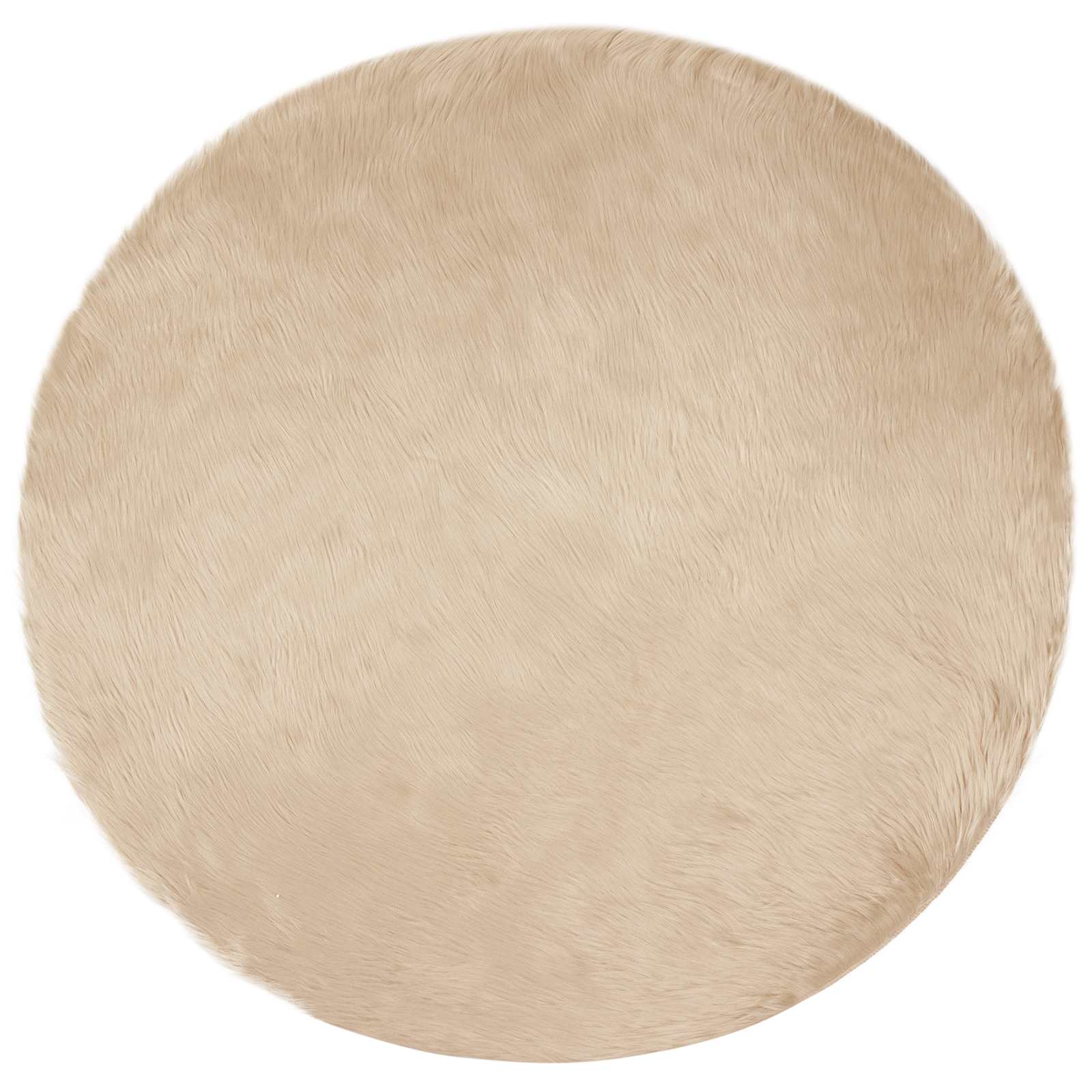 Tapis en polyester beige pour la terrasse, Ø 200 cm - 2