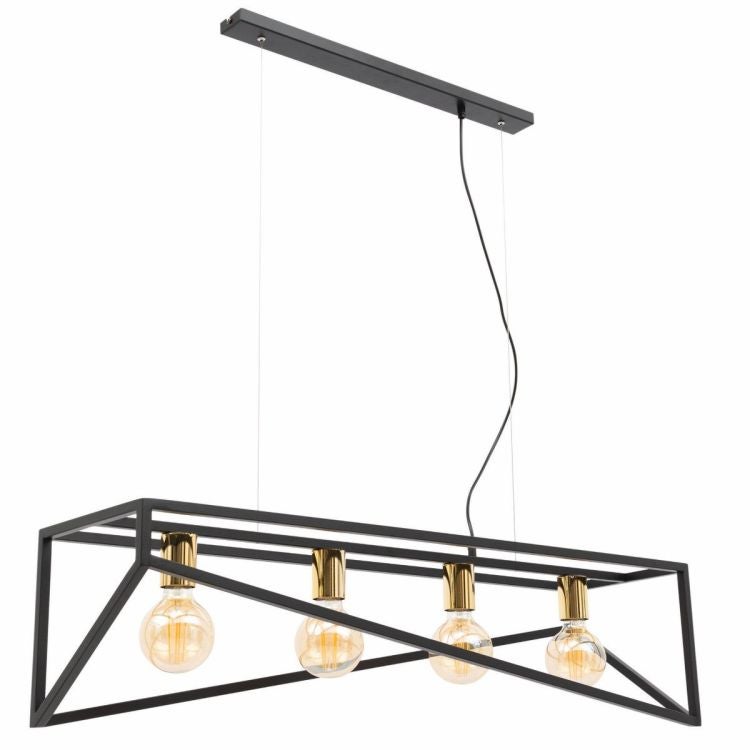 Lampa wisząca ELUVIES czarna/złota