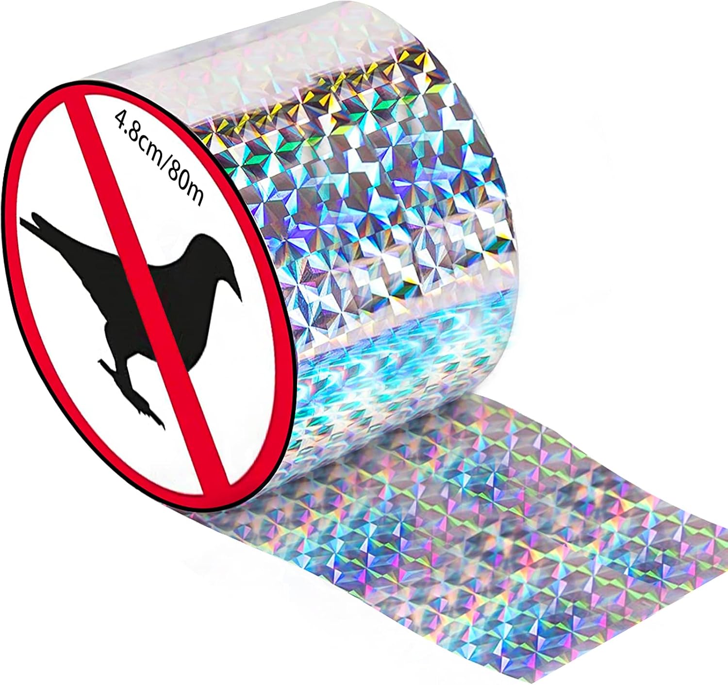 Bande Repulsif 4.8cmx80M Anti Pigeon Effaroucheur D'oiseaux Double Face Anti Oiseaux Bande Anti Oiseaux Holographique Brillant Pour Effrayer Les Oiseaux Effaroucheur D Oiseaux 84535726