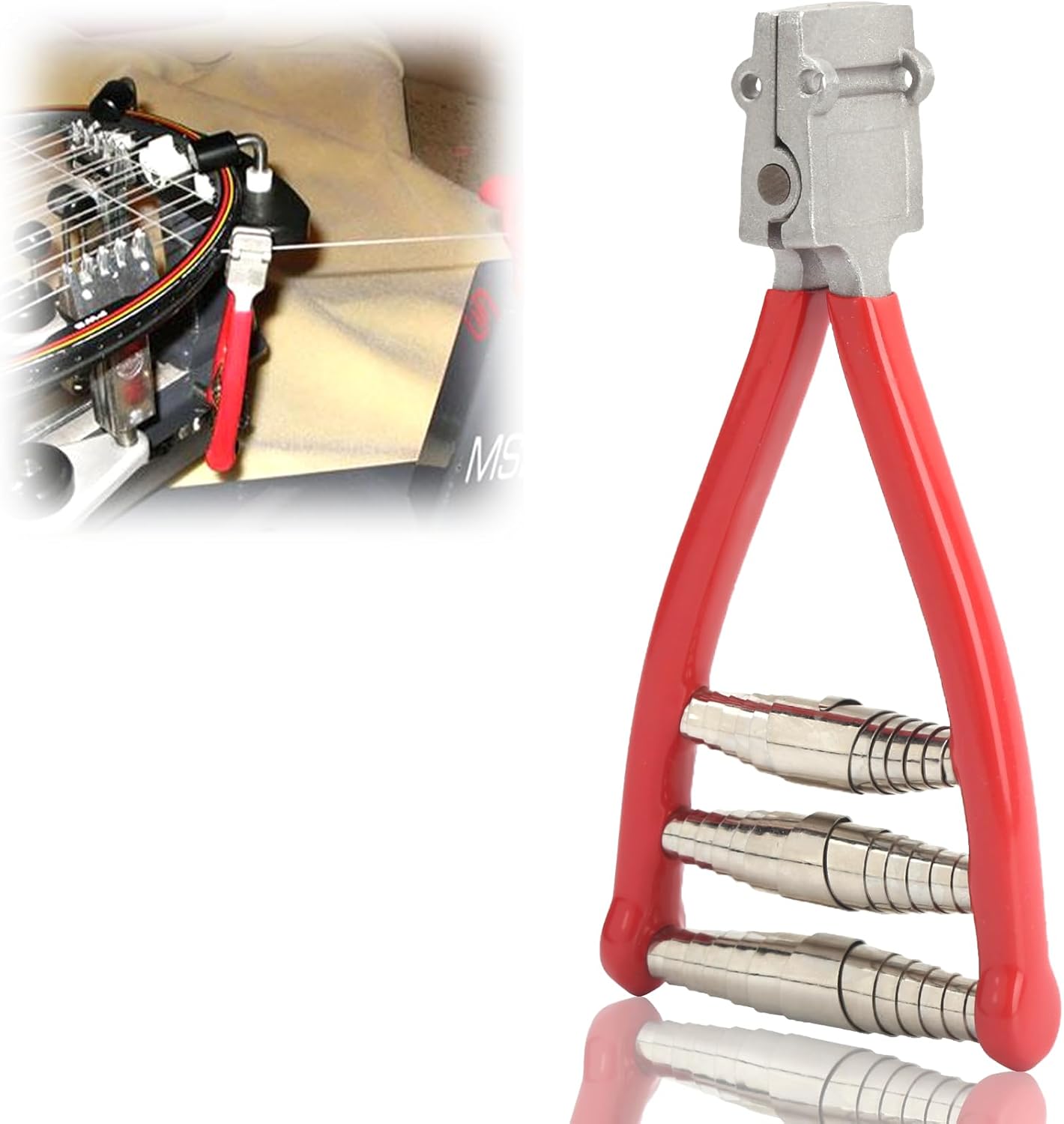 Pince à Corder 3 Ressorts Aluminium – Outil Robuste Pour Raquette Tennis & Badminton, Serrage Puissant
