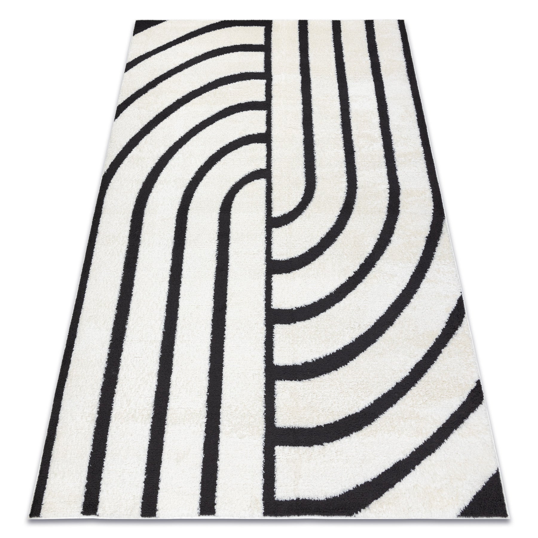Dywan MODE 8631 geometryczny krem / czarny 240x330 cm