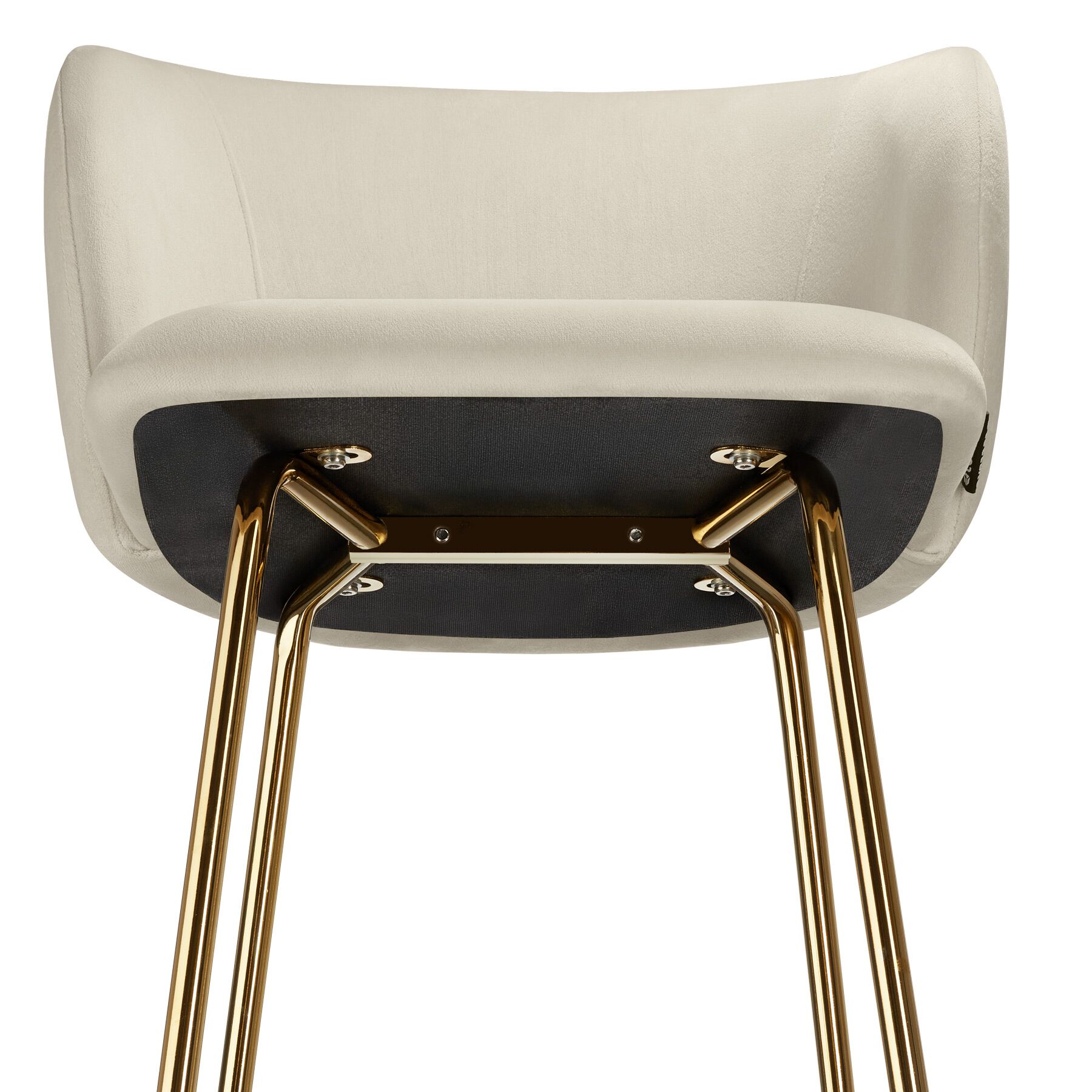 Taburete alto LUANA con respaldo y aterciopelado - 6