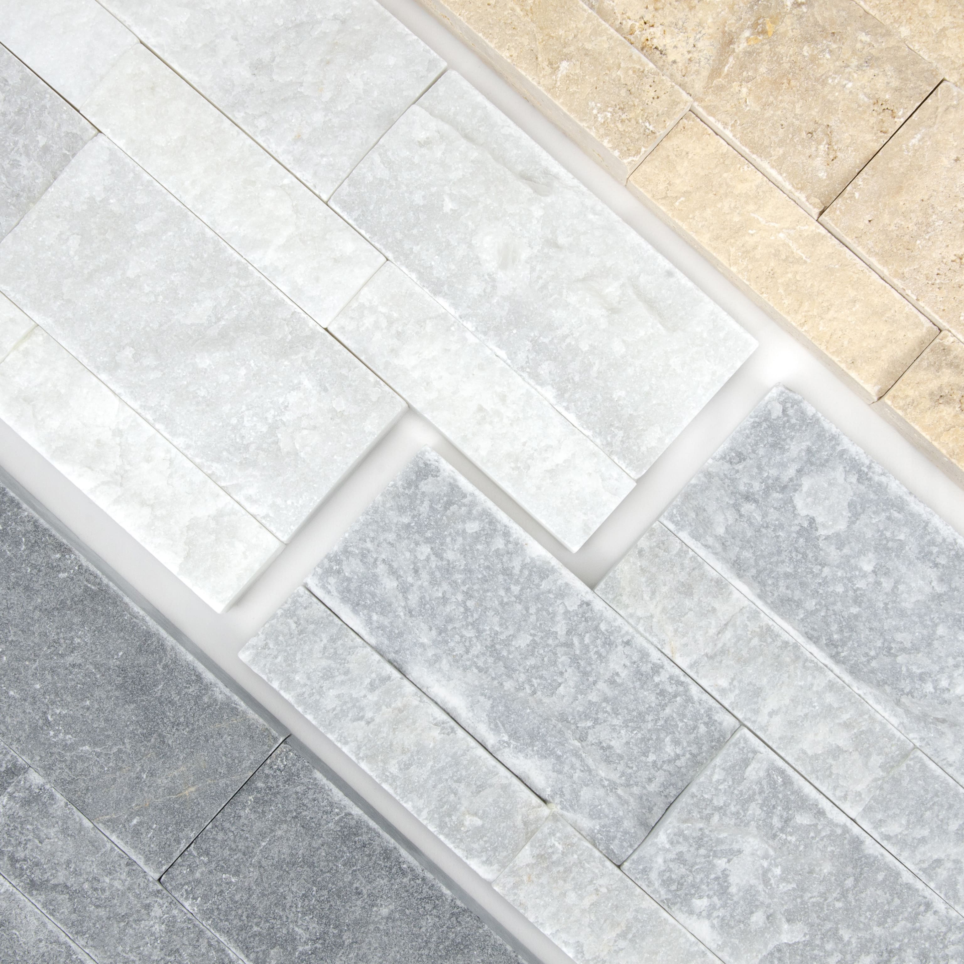 PLAQUETTE DE PAREMENT MARBRE BLANC CASA LINEA 15X45X1,7 - 7