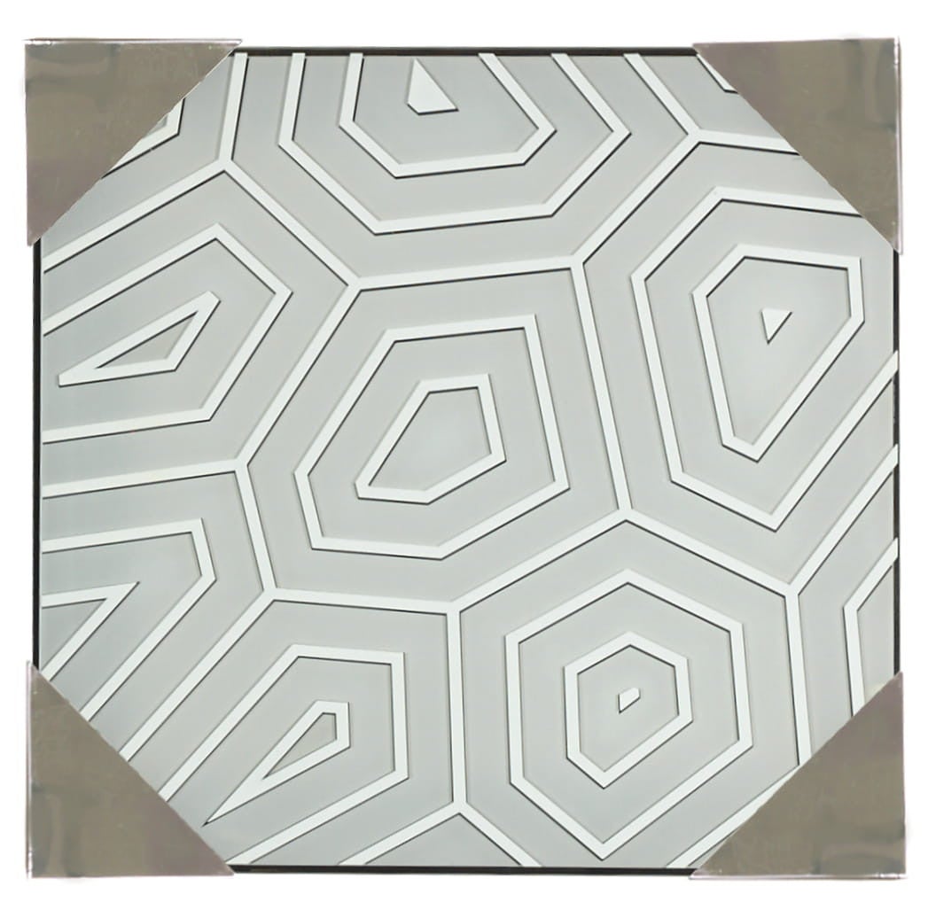 Plafon Aston kwadratowy srebrno-szary 2xE27x20W wym: 30 x 8 cm IP20 szkło Candellux