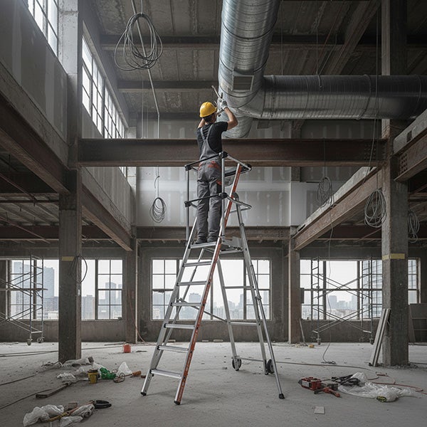 TUBESCA-COMABI - Plateforme Individuelle - RAPTOR - Garde-Corps Sangles - 7 marches - 4