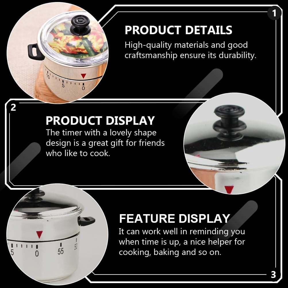 SEWOART 2pezzi Timer Meccanico Da Cucina Inossidabile