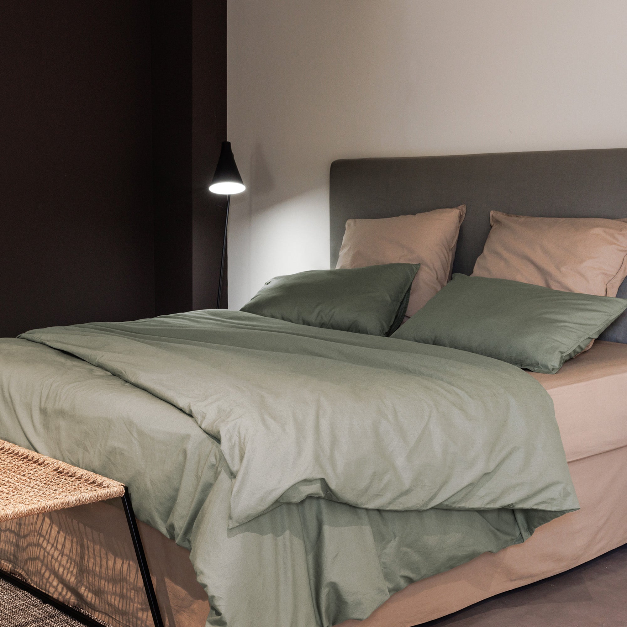 Parure de lit Gaze de coton Kaki