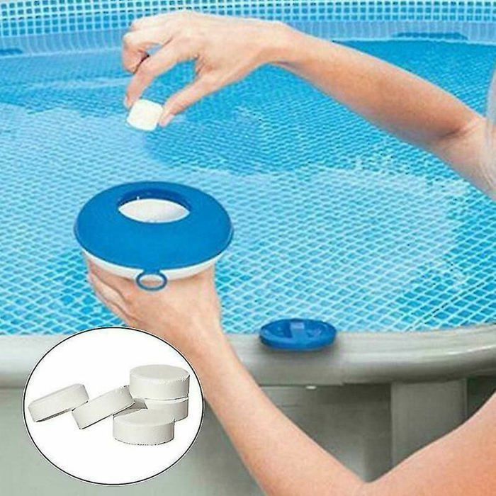 Pastilles de chlore pour piscine - 50 comprimés - Anti-algues, eau claire - Facile à utiliser (1 comprimé = 2 g) - 5