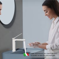 EMKE Waterkraan badkamer zwart mat, 335 x 233 x 46 mm, messing, keramische cartouche, badkraan, mengkraan wastafelarmatuur, eenvoudige installatie, kraan met beluchter, wastafelkraan EMKE Waterkraan badkamer zwart mat, 335 x 233 x 46 mm, messing, keramische cartouche, badkraan, mengkraan wastafelarmatuur, eenvoudige installatie, kraan met beluchter, wastafelkraan