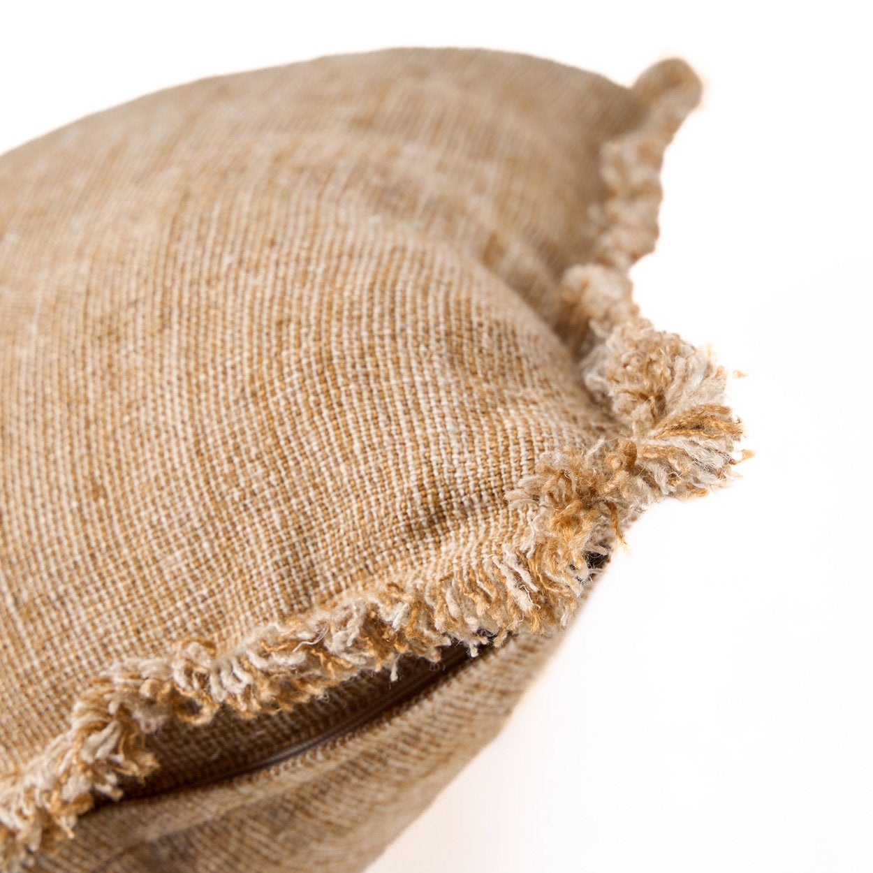 La Sahara Fringe Housse de Coussin - Brun Naturel - 50x50 - 7