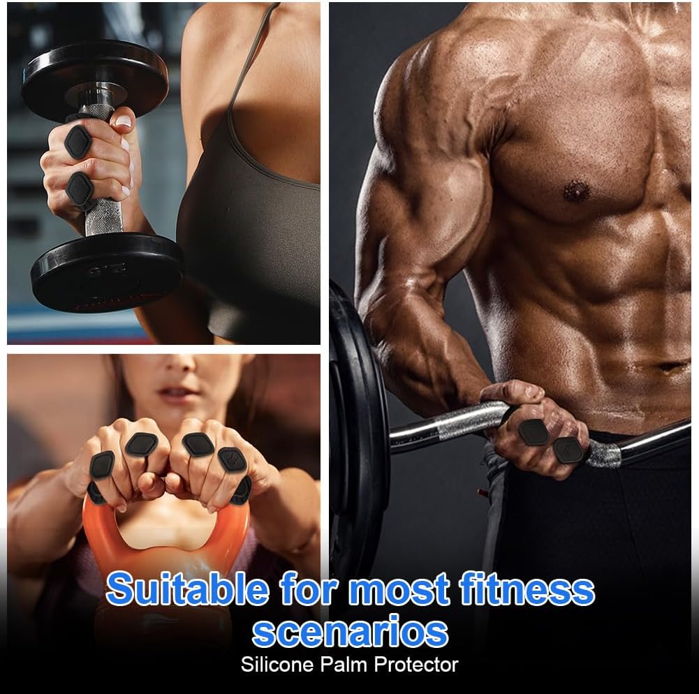 Luvas de ginástica ergonômicas de borracha, antiderrapantes, para levantamento de peso, para homens e mulheres, com bolsa inclusa, ideais para levanta - 6