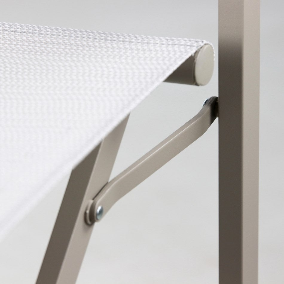 Juego de 2 sillas directoras plegables de aluminio blanco 48x56x86 cm - 4