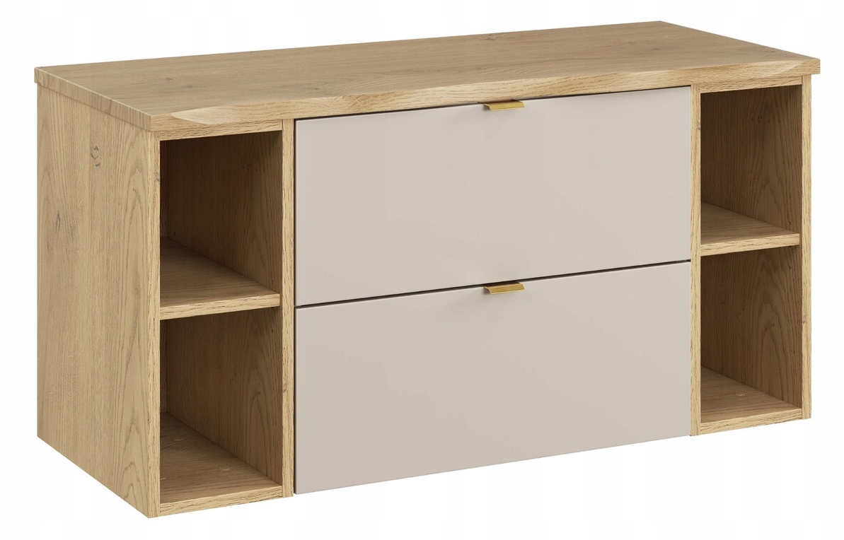 Szafka łazienkowa Dalia 100 cm kaszmir z blatem dab Cremona