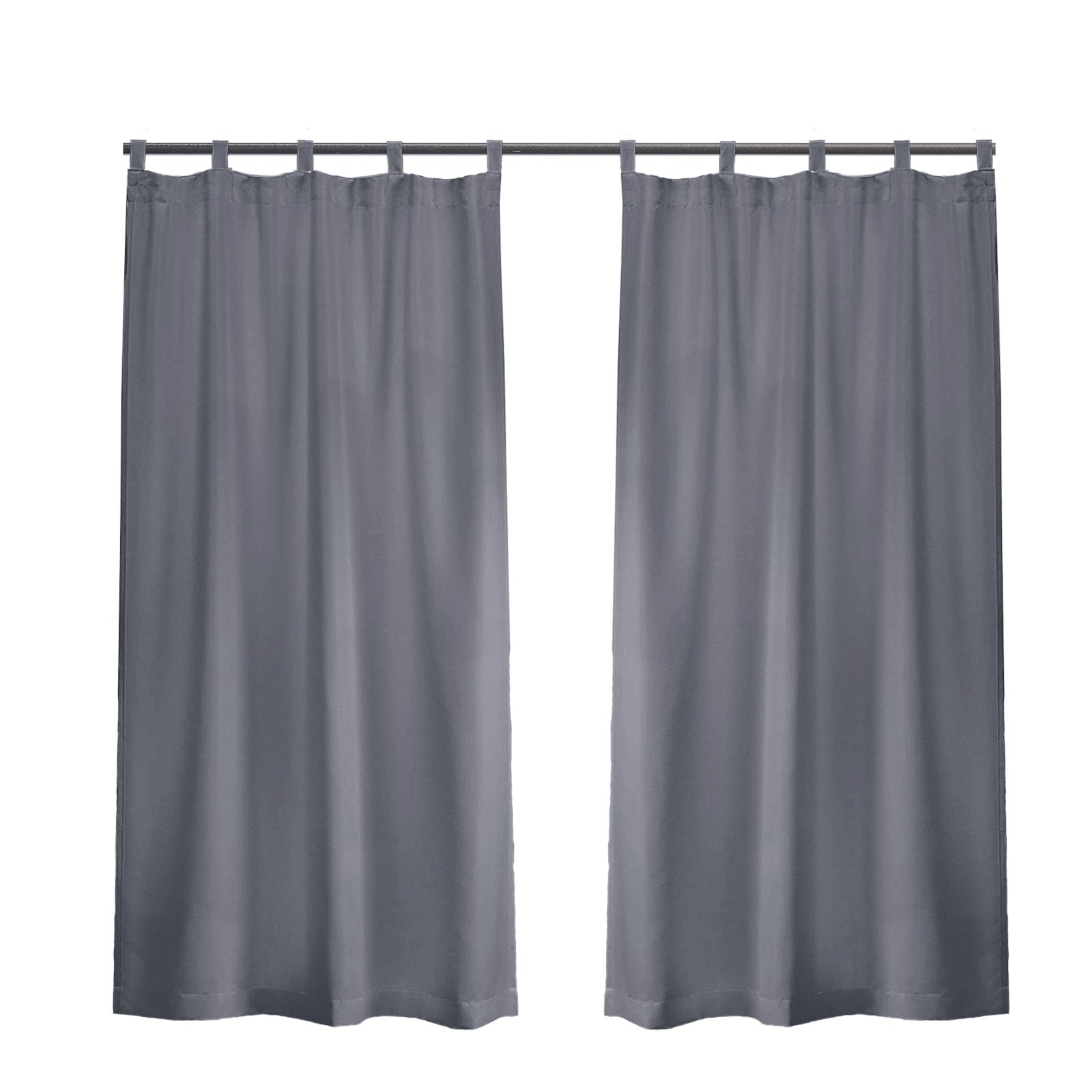 MIULEE Lot De 2 Rideaux Extérieur Imperméables 132x245 Cm - Protection Solaire Et Intimité Pour Pergola Et Balcon Gris