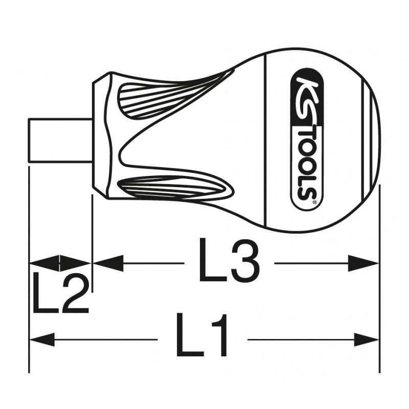 Tournevis porte-embouts Tom pouce ULTIMATE 1/4' L.10mm Kstools - 2